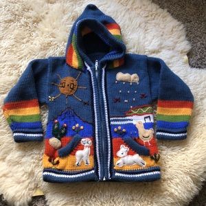 Toddler hand stitched sweater